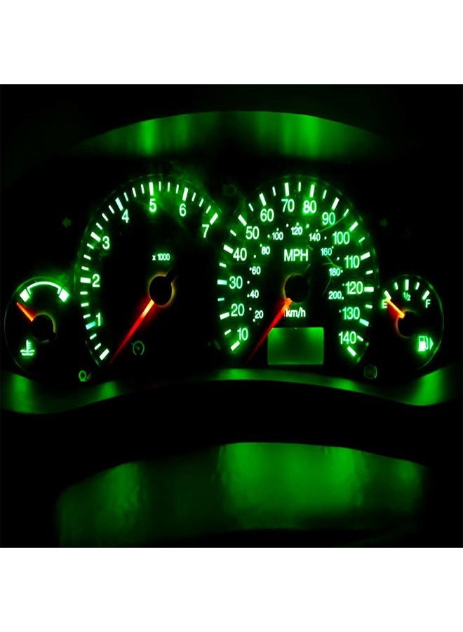 AUXLIGHT Green T5 37 74 2721 PC74 PC37 LED Bulb, 3030 Chips Super Bright 12 Volt Replacements, Interior Dome Map Dashboard Indicator Instrument Panel Gauge Cluster Lamp Lights (Pack of 10) - Image 3