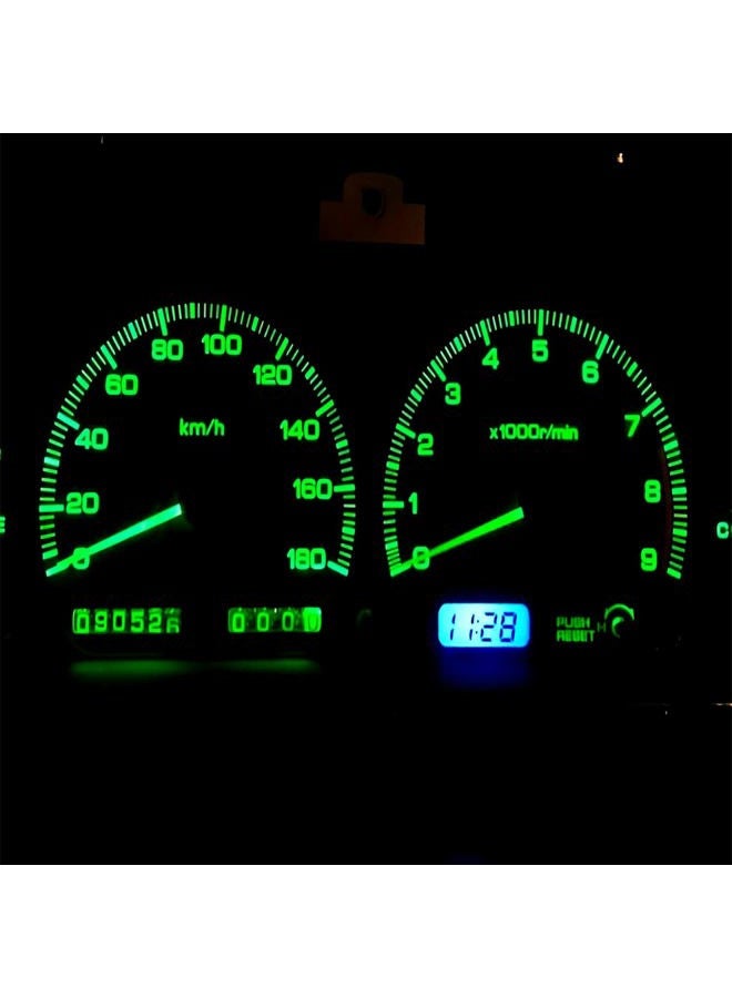 AUXLIGHT Green T5 37 74 2721 PC74 PC37 LED Bulb, 3030 Chips Super Bright 12 Volt Replacements, Interior Dome Map Dashboard Indicator Instrument Panel Gauge Cluster Lamp Lights (Pack of 10) - Image 4
