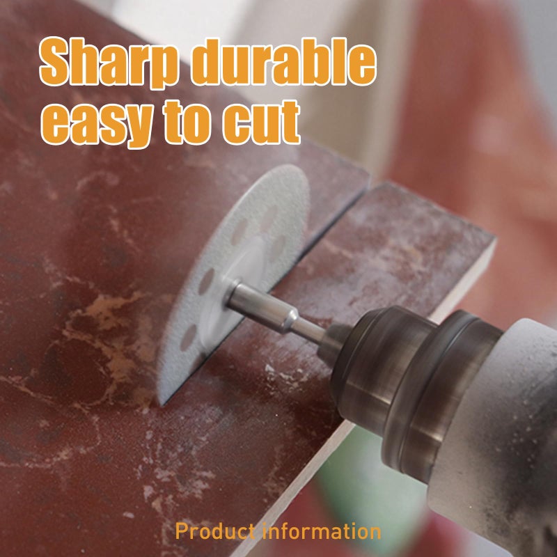 FOTYBEI 20 pcs 545 Diamond Cutting Wheel Cut Off Discs Coated (22mm) for Dremel Rotary Tool with 402 Mandrel (3mm) 4pcs and Screwdriver for Rotary Tool Accessories - Image 4