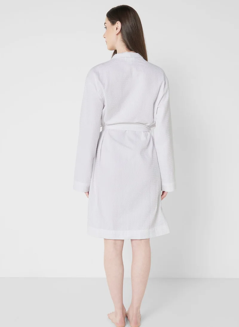 CALVIN KLEIN Logo Tie Detail Robe