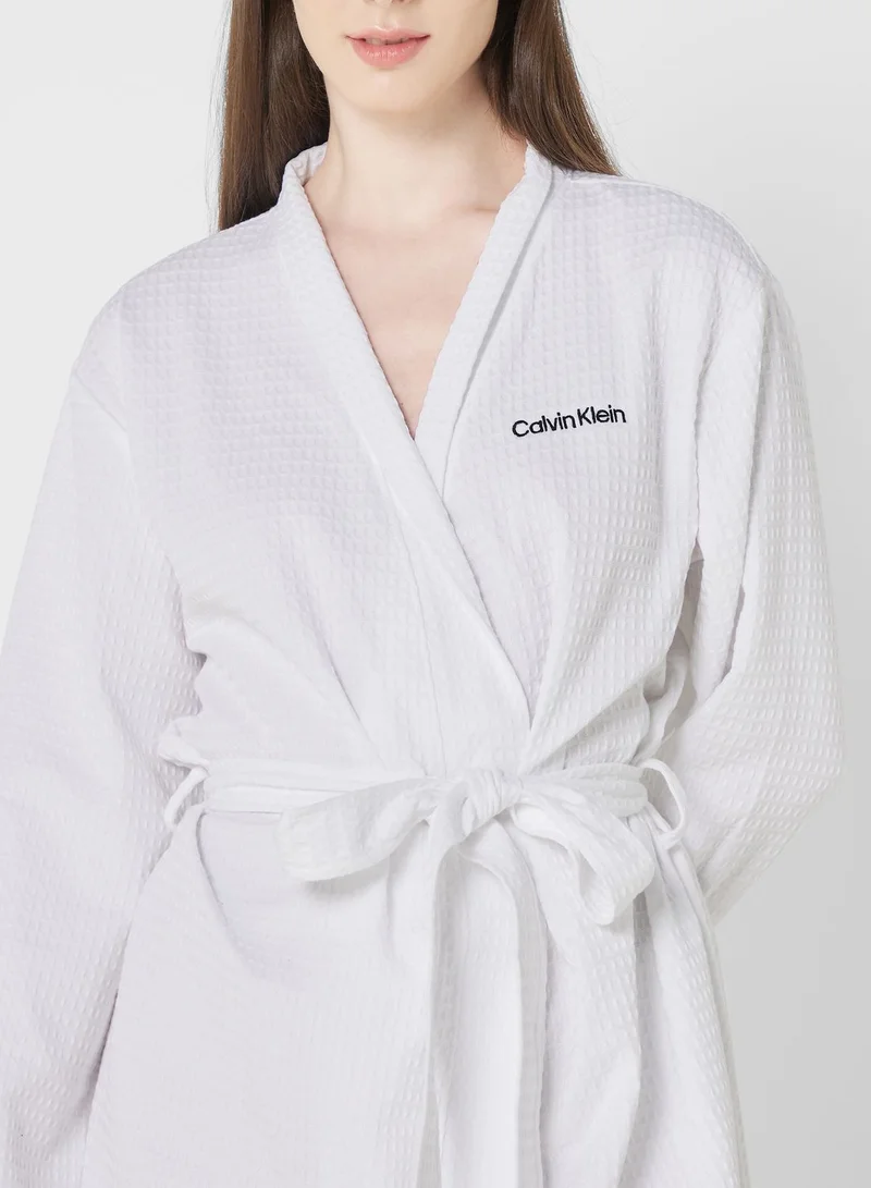 CALVIN KLEIN Logo Tie Detail Robe