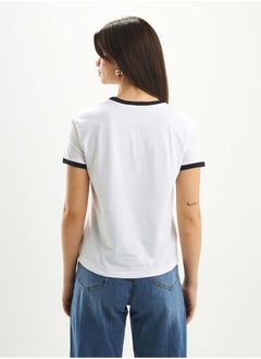 Regular-Fit White Short Sleeve T-Shirt. - pzsku/Z9F1AE42E56FDD8A98276Z/45/_/1721563102/19ea1cd5-7eb7-47f6-81e2-ed53025f9bb3