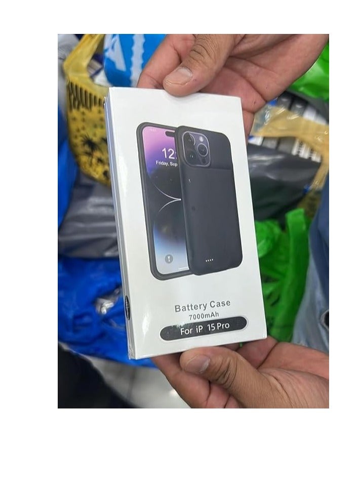 Battery Case use for iPhone 15 Pro 7000mAh Slim Portable Rechargeable Battery Charging Case Compatible with iPhone Extended Battery Charger Case  - Image 2
