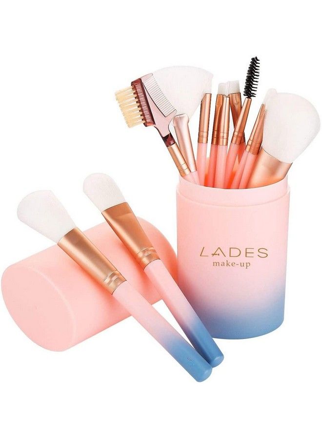 LADES Makeup Brush Sets 12 Pcs Makeup Brushes For Foundation Eyeshadow Eyebrow Eyeliner Blush Powder Concealer Contour - Image 1