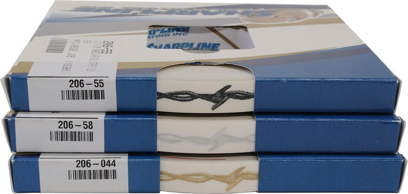 Sharpline Converting شريط باربيد واير شاربلاين 206 - 1/2" × 150' - 058 - فضي معدني على شفاف - Image 2