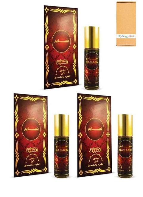 3 Pcs Nabeel Nasaem Alcohol Free Roll On Oil Perfume 6ML