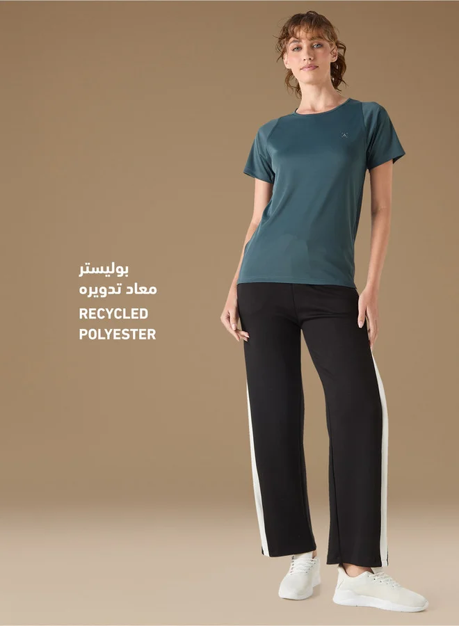 ADOT by Splash Solid Performace T-shirt with Short Sleeves and Crew Neck