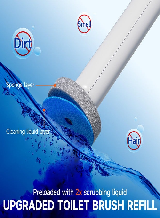 CTIME Disposable Toilet Brush and Holder Set with 18 Bowl Wand Cleaners Refill Pads, Bathroom Wall Mounted Toilet Bowl Cleaners Kit. - Image 2