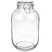 Folinstall 128 FL OZ Round Glass Canning Jar, Wide Mouth Mason jars with Clip Top Lids for Bathroom or Kitchen - Food - Image 2