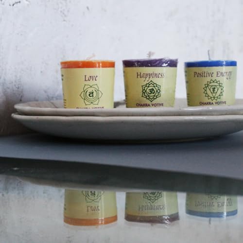Aloha Bay Premium Scented Hand Made Chakra Energy Candle | Votive 12-pack | Happiness, Sahasrara| Yoga, Prayer & Meditation Candle | Long Burn |Essential Oils Patchouli, Labdanum, Frankincense | Aloha Bay - Image 5