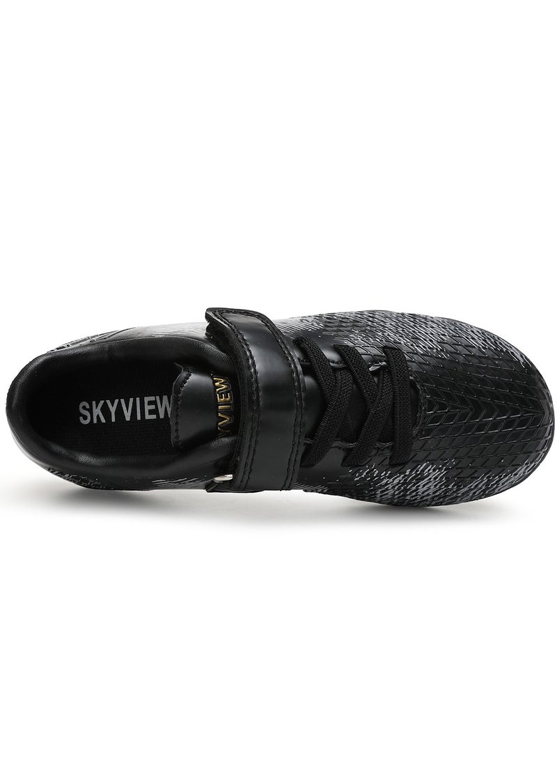 SKY VIEW Boys And Girls Soccer Cleats Turf Soccer Shoes For Kids Indoor Outdoor Children Unisex Football Boots IC or IN Flat Wide Training Sneaker Black - Image 5