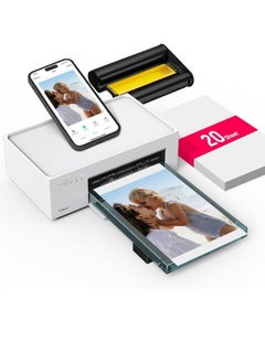 Liene Liene 4×6" Portable Photo Printer | Wi-Fi Thermal Dye Sublimation Printer for iPhone, Android, Smartphone, & PC | Wireless Picture Printer with Built-in WiFi Hotspot | Full-Color Prints | Includes 20 Sheets & 1 Ink Cartridge  - Image 1