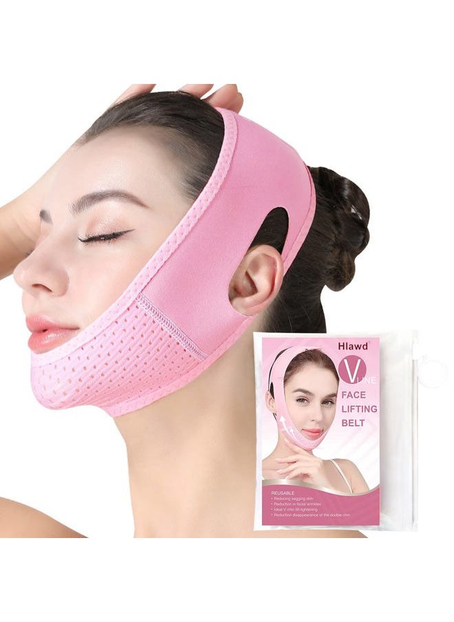 BSROLUNA - V line Lifting Mask Double Chin Reducer - Double Chin Eliminator - Face Lifting Belt, Face Slimmer,Chin Strap For Double Chin For Women, Face Belt, Tightening Skin Preventing Sagging Face Lift Tape - Image 1