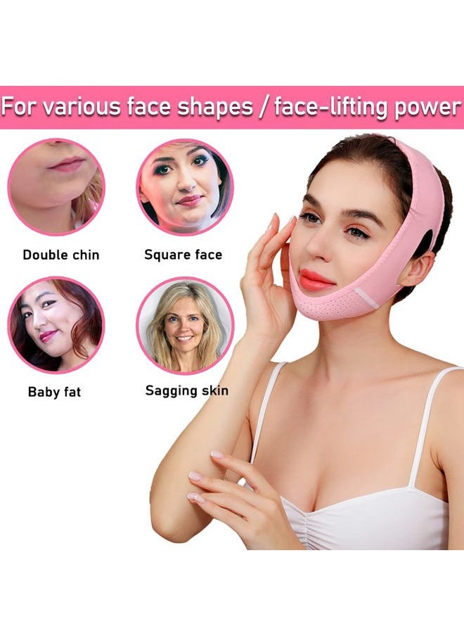 BSROLUNA - V line Lifting Mask Double Chin Reducer - Double Chin Eliminator - Face Lifting Belt, Face Slimmer,Chin Strap For Double Chin For Women, Face Belt, Tightening Skin Preventing Sagging Face Lift Tape - Image 1
