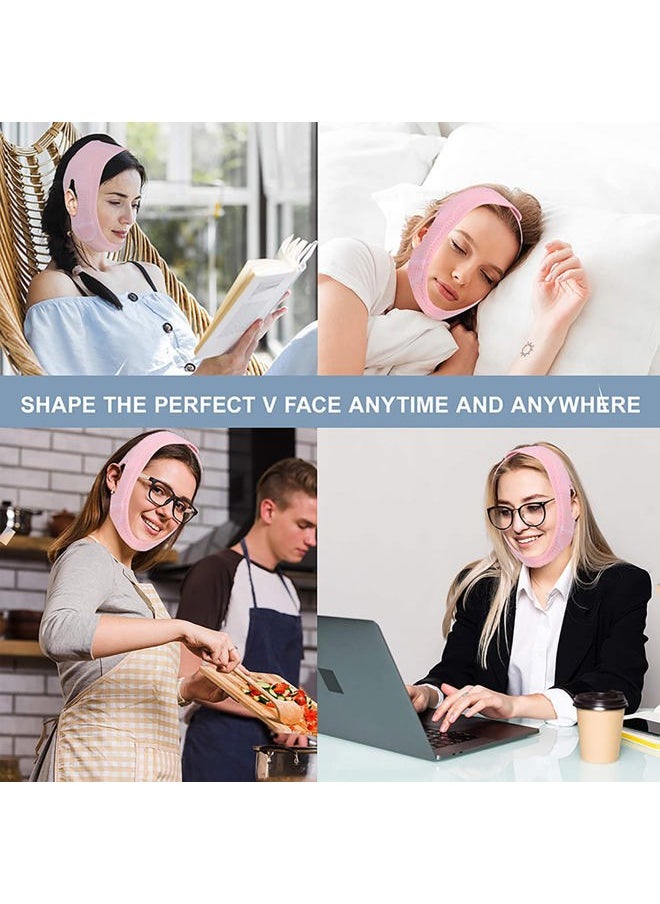 BSROLUNA - V line Lifting Mask Double Chin Reducer - Double Chin Eliminator - Face Lifting Belt, Face Slimmer,Chin Strap For Double Chin For Women, Face Belt, Tightening Skin Preventing Sagging Face Lift Tape - Image 1