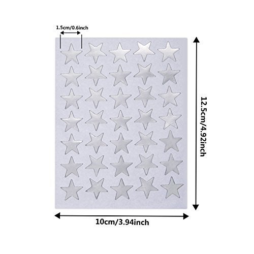 EBOOT Star Stickers 1750 Count Self-Adhesive Stickers Stars (Silver) - Image 2
