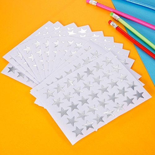 EBOOT Star Stickers 1750 Count Self-Adhesive Stickers Stars (Silver) - Image 4