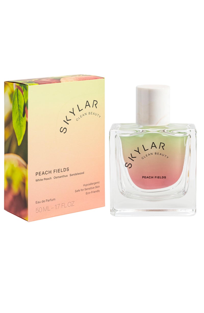 Skylar Peach Fields Eau de Parfum - Hypoallergenic & Clean Perfume for Women & Men, Vegan & Safe for Sensitive Skin - Sweet Perfume with Notes of Mandarin, Grapefruit, White Peach - 50mL /1.7 Fl oz - Image 1