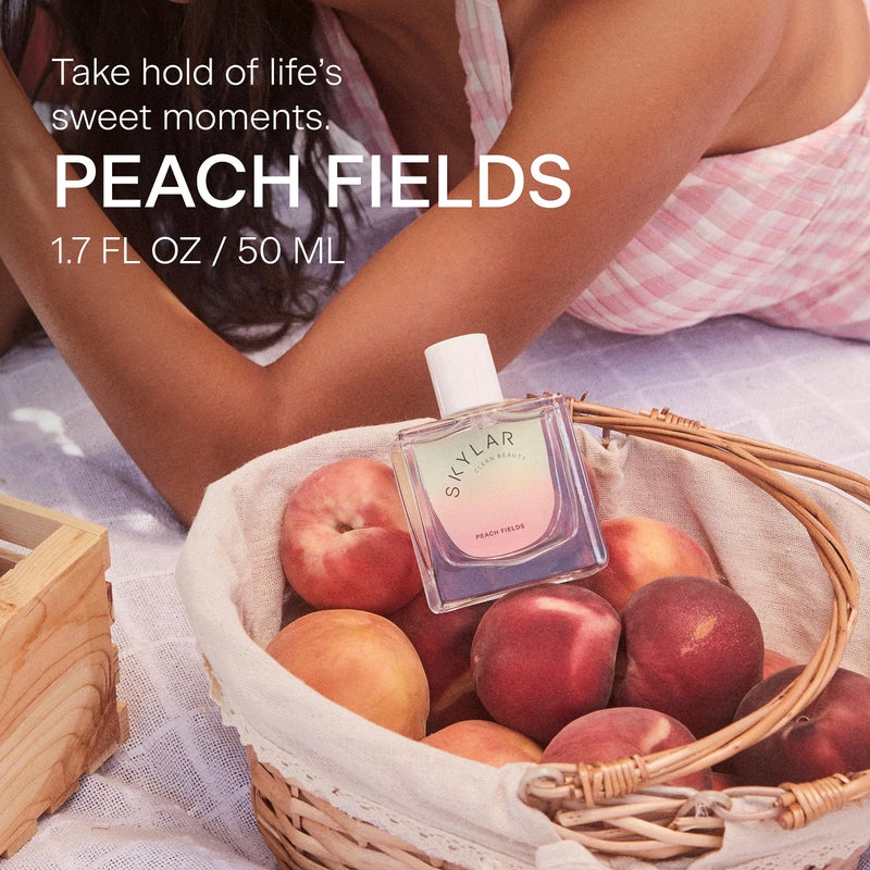 Skylar Peach Fields Eau de Parfum - Hypoallergenic & Clean Perfume for Women & Men, Vegan & Safe for Sensitive Skin - Sweet Perfume with Notes of Mandarin, Grapefruit, White Peach - 50mL /1.7 Fl oz - Image 3