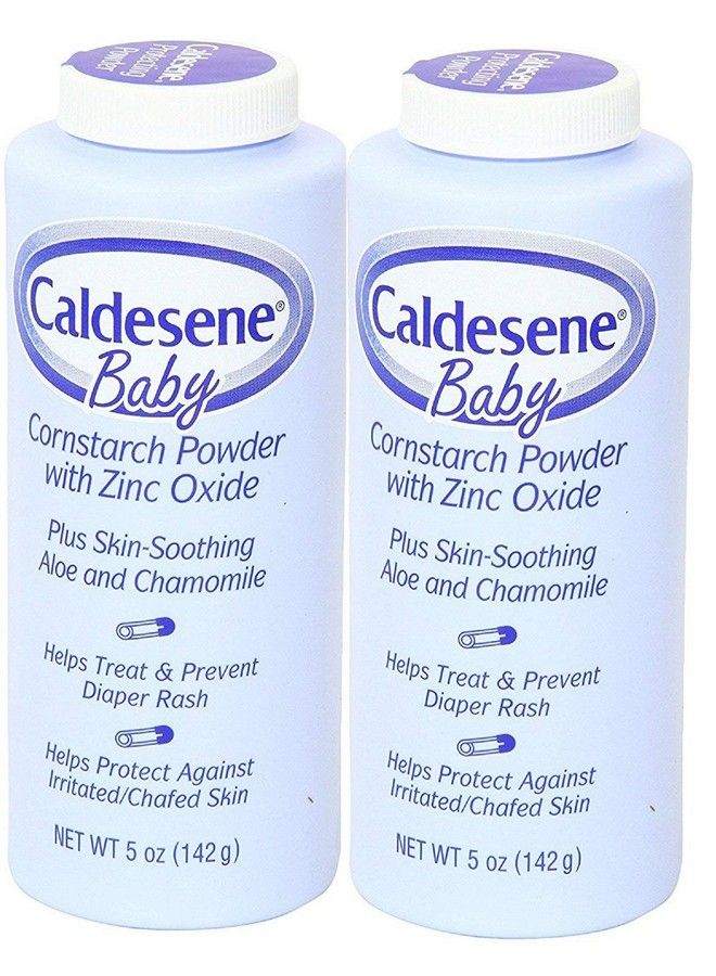 Caldesene Baby Cornstarch Powder With Zinc Oxide 5 Oz (Pack Of 2) - Image 2