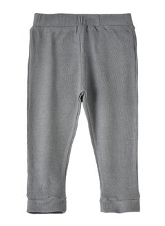 Boys Grey Textured Pants