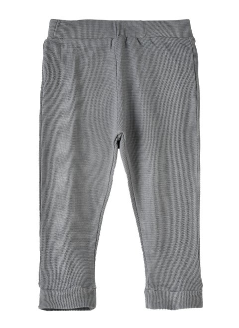 Boys Grey Textured Pants