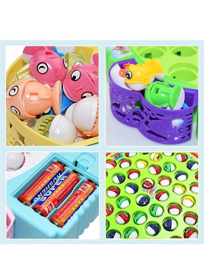 We Happy Fishing Game Toy Set with Rotating Board Includes 45 Fishes and 5 Fishing Rodes Amazing Activity for Kids  - Image 4