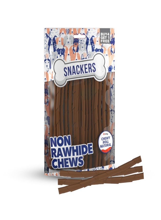 Snackers Non-Rawhide Dog Chews, Chewy Roll Natural for Dogs, 225g | Safe & Digestible Treats | Healthy Chew Sticks for All Breeds & Sizes - Image 1