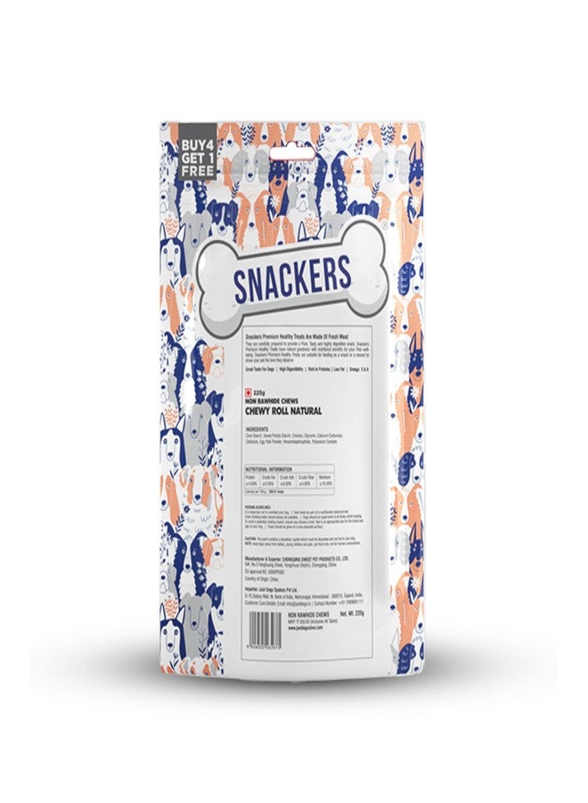 Snackers Non-Rawhide Dog Chews, Chewy Roll Natural for Dogs, 225g | Safe & Digestible Treats | Healthy Chew Sticks for All Breeds & Sizes - Image 3