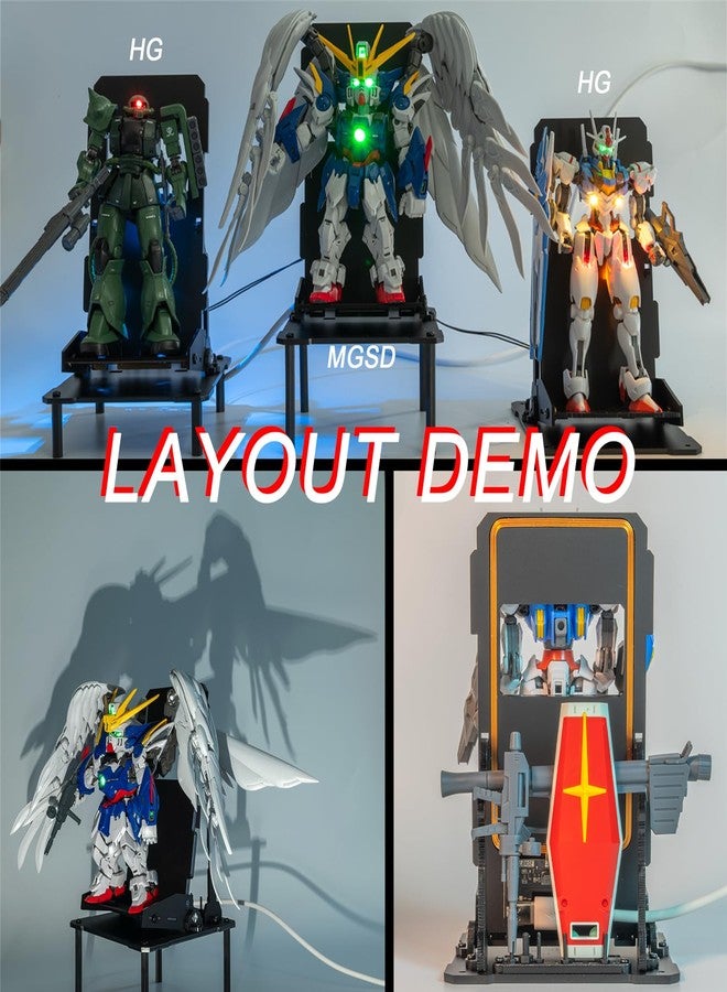 LBASE Wireless LED Light Set Compatible for Gundam RG HG MGSD Q Models, Model Display Stands, LED Lighting Kits (7th gen + 5 Light Beads - Image 3