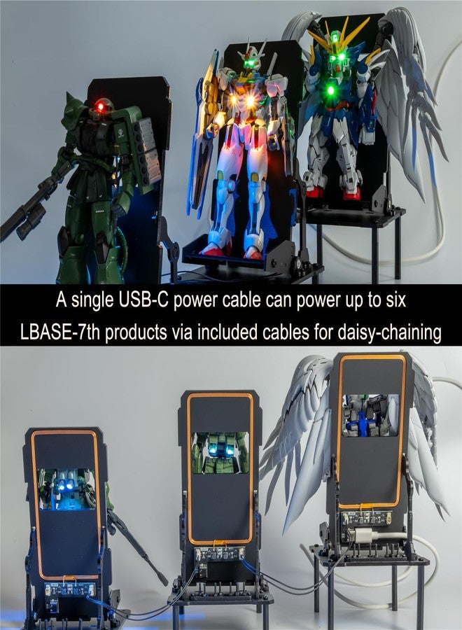 LBASE Wireless LED Light Set Compatible for Gundam RG HG MGSD Q Models, Model Display Stands, LED Lighting Kits (7th gen + 5 Light Beads - Image 4