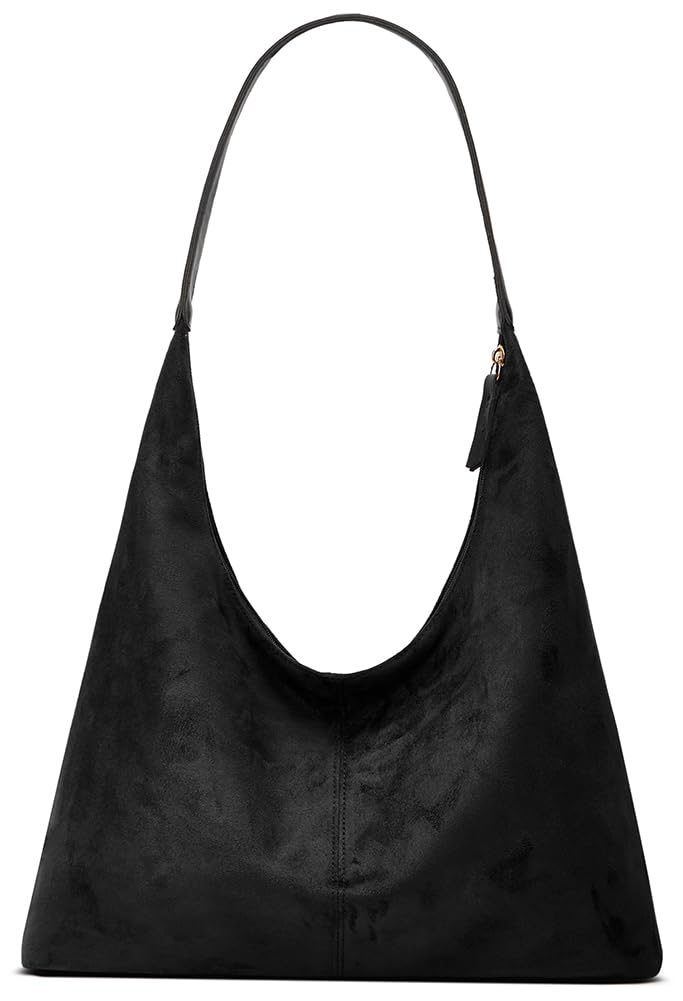 Pocadri Womens Fashion Suede Shoulder Bags Large Tote Bag Retro Purse Handbag Casual Work Ladies Top Handle Satchel - Image 1