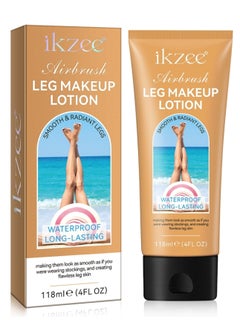 IKZEE 118ml Airbrush Leg Makeup Lotion Effect Leg Makeup Moisturize Light Leg Makeup Waterproof No Transfer Long Lasting Leg Skin Makeup Cover Cover Leg Scar Varicose Veins and Tattoo Cover Up Makeup Cream Fairest Glow 02 