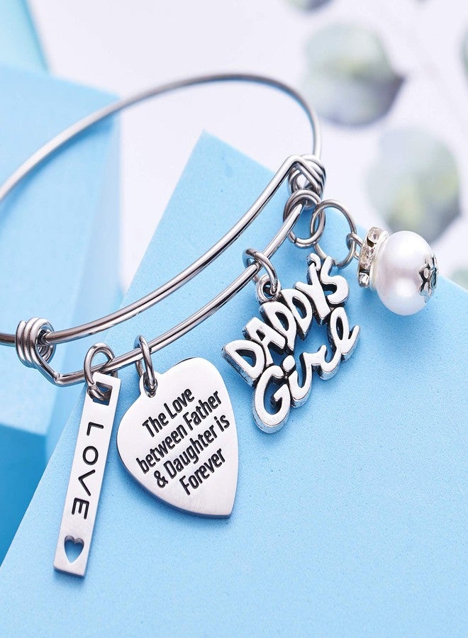 LParkin Daughter Gifts From Dad The Love Between Father and Daughter is Forever Bracelets Charms Bangles Bracelet Gift For Daughters Teen Girls Birthday Jewelry - Image 4