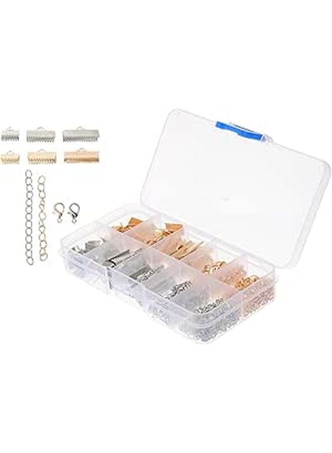 230 Pcs Lobster Claw Clasps And Extension Chains Jewelry Making Set With Storage Box For Diy Craft Accessories - Image 1