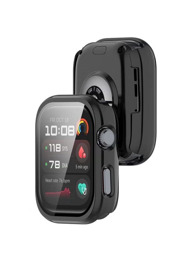 Huawei Watch D2 Case Hard PC Case with Tempered Glass Screen Protectors Full Protective Cover(Black) - Image 2