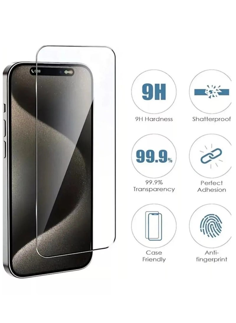 ELTRAZONE 3-Pack Screen Protector & Camera Lens Protector for iPhone 15 Pro Max (6.7 inch) - Tempered Glass, 9H Ultra HD, Case Friendly, Anti-Scratch & Anti-Fingerprint [6 Pack] - Image 2