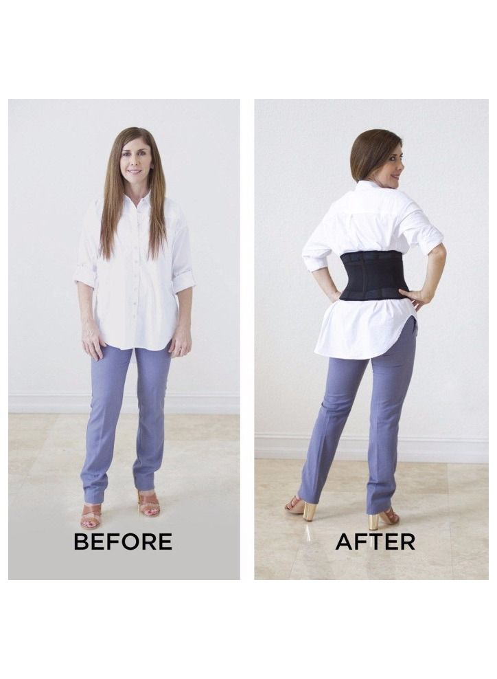 Miss Belt حزام شكل الساعة الرملية الفوري لتقويم الخصر باللون الأسود L/Xl - Image 4