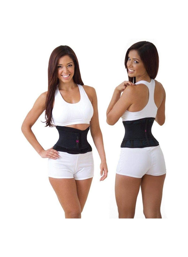 Miss Belt حزام شكل الساعة الرملية الفوري لتقويم الخصر باللون الأسود L/Xl - Image 1