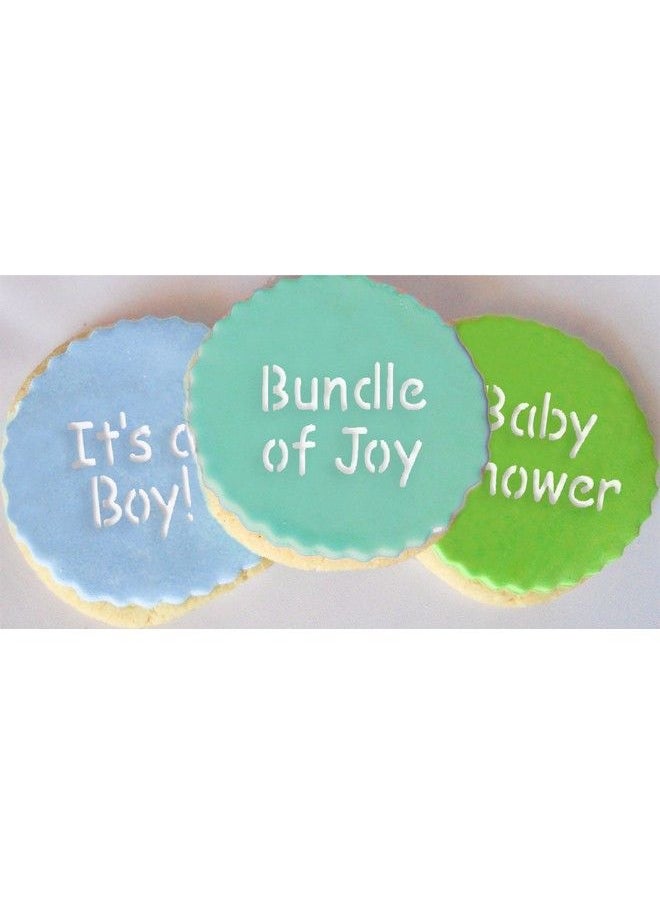 Designer Stencils - Baby Lettering Cookie Stencil Set ( It A Girl It A Boy Baby Shower Bundle Of Joy Youe Special Welcome Baby) Beige/Semitransparent - Image 1