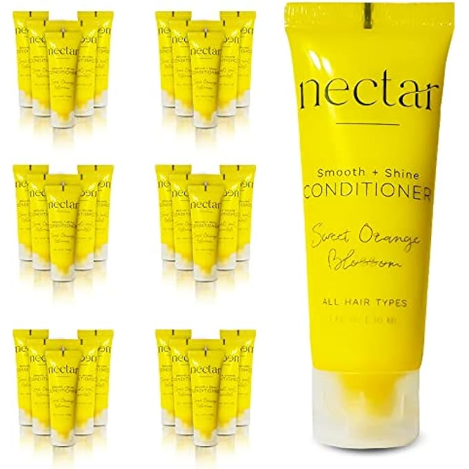 NECTAR BULK CONDITIONER | 50 COUNT, 1 OZ | SWEET ORANGE BLOSSOM, MINI TRAVEL SIZE TOILETRIES (100% RECYCLABLE TUBE WITH FLIP TOP CAP) HOTEL AMENITIES, AIRBNB RENTALS, SUITABLE FOR ALL HAIR TYPES - Image 2