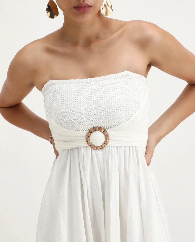 Rareism Women's Fit And Flare Tube Dress