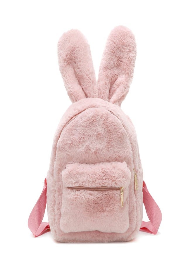 Lanpet Cute Bunny Backpacks for Women Rabbit Ears Backpack Fluffy Shoulder Bag Satchel - Image 1