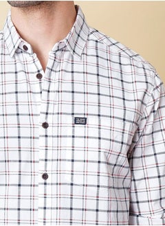 The Indian Garage Co Men Slim Fit Checkered Full Sleeves Cutaway Collar Casual Shirt  - Image 5