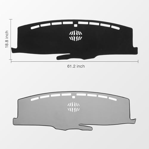 KUST Car Dash Cover for Ford Explorer 2020-2025 2026 (XLT, Limited, ST, Platinum) Left Hand Driving Polyester Non-Slip Center Console Dashboard Cover Interior for Explorer Accessories No Glare Black - Image 3