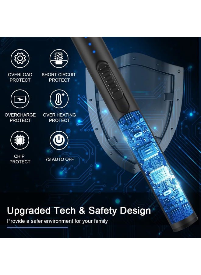 SUPRUS Electric Windproof Flameless USB Lighter, Rechargeable with Safety Lock (Black) - Image 4