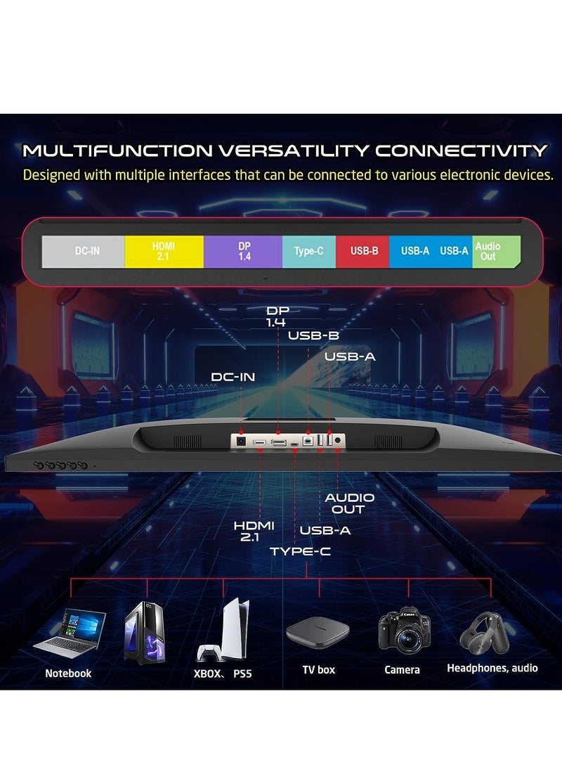 GAMEON 28 Inches 4K UHD 144Hz Refresh rate 0.5ms MPRT HDMI 2.1 Gaming Monitor With G-Sync and Free Sync Support PS5 GOP28UHD144IPS Black - Image 4