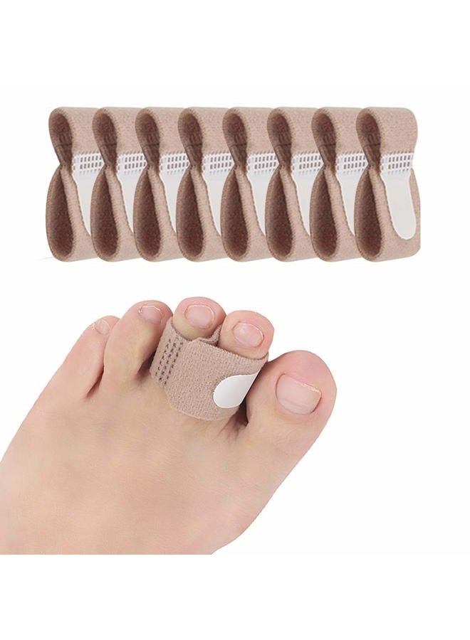 Yimanduo 8 Pieces Toe Splint Wraps Non Slip Hammer Toe Straightener for Broken Toe, Crooked, Overlapped, and Hammer Toes-Women and Men - Image 1