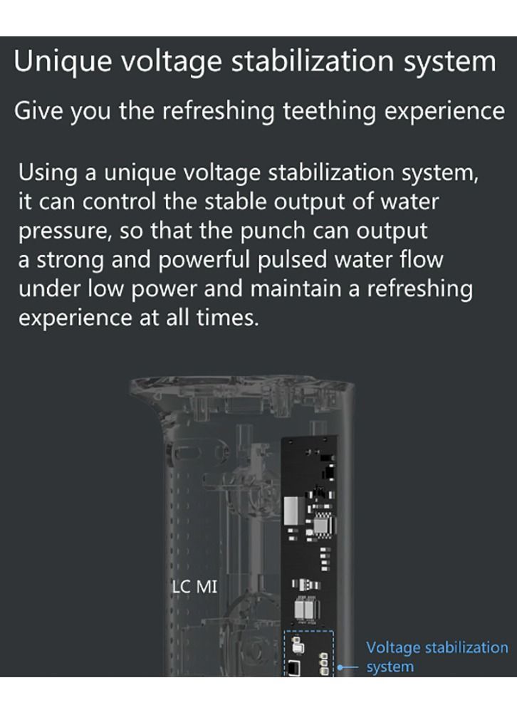 Xiaomi Portable Electric Water Flosser Cordless IPX7 Professional Dental Oral Irrigator with 6 Modes And 4 Jet Tips. Waterproof Water Toothpick Dental Care. USB-C Charged For 80 Days Use, Detachable Water - Image 4