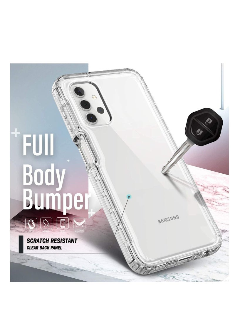 Captaintech Case for Samsung Galaxy A32 5G with 【Built-in Screen Protector】, Full-Body Protective Shockproof Rugged Bumper Cover, Impact Resist Durable Phone Case (Clear) - Image 4
